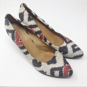 Dries Van Notten Tribal Print Heel Pumps Size 10.5